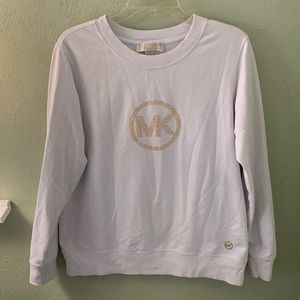 MICHAEL KORS Lightweight White Sweatshirt Sz M
